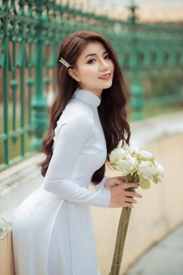 Chụp ảnh áo dài trắng đẹp