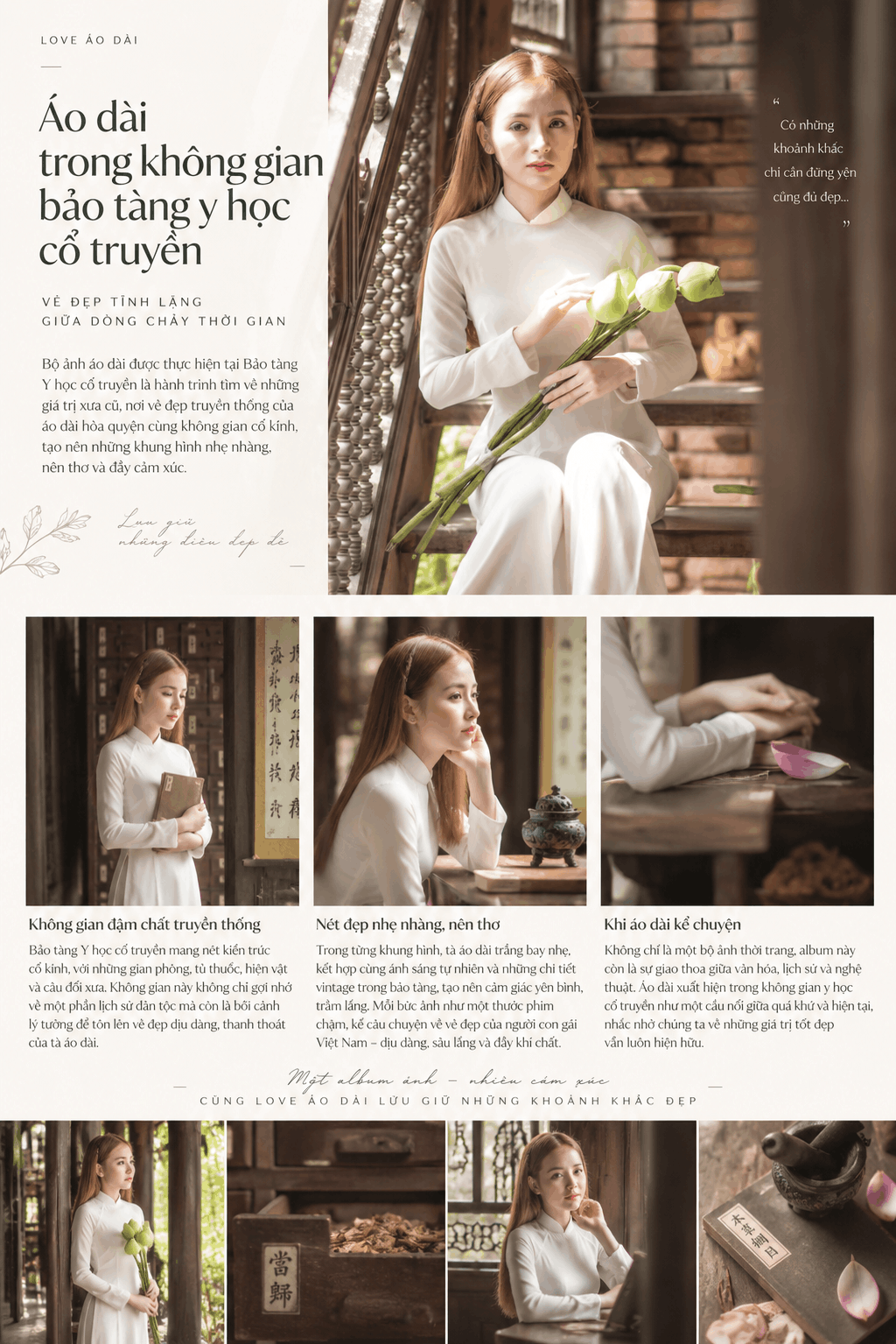 Chup anh ao dai trong bao tang